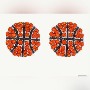 🏀Brand New Rhinestone Stud Basketball Earrings